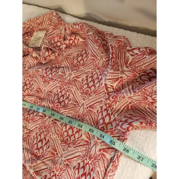 Tasso Elba Men's Silk & Linen Pineapple Print Button Down Shirt Sz XL - Picture 5 of 7